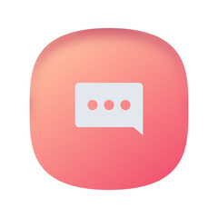Flat Chat Speech Icon &ndash; Customer Help Button
