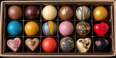 Assorted Chocolates in a Box - A Sweet Indulgence.