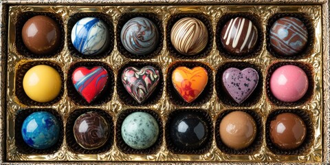 Assorted Chocolates in a Box - A Sweet Indulgence.