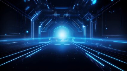Digital art wallpaper background. futuristic digital artwork with neon lights and digital interfaces. - Powered by Adobe