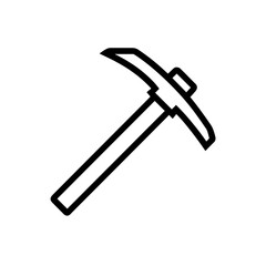 Minimalist Silhouette of a Mountaineering Tool ice axe icon
