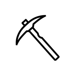 Minimalist Silhouette of a Mountaineering Tool ice axe icon