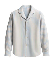 Fototapeta premium Pinstripe button-down pajama shirt with a classic collar.