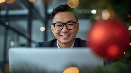 man with laptop computer