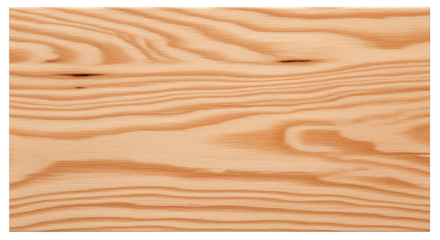 Natural light brown wood texture with visible grain isolated on transparent background