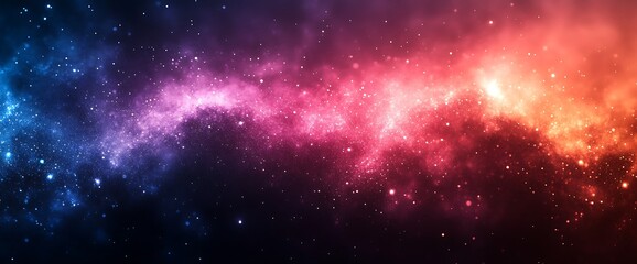 Vibrant nebula with colorful cosmic dust and distant stars in deep space Keywords: nebula, space