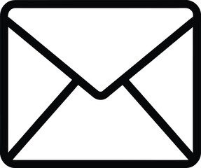 Mail Envelope Icon Outline  vector on white background