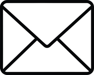 Mail Envelope Icon Outline  vector on white background
