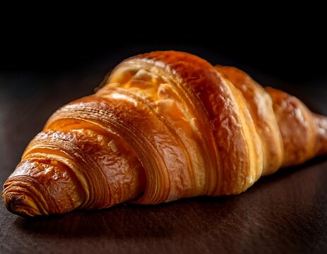 delicious croissant showcasing flaky layers and a tempting texture perfect for breakfast or a snack