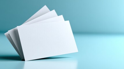 A stylish presentation of blank business cards against a vibrant backdrop, emphasizing the essence of identity, professionalism, and creativity that marketing materials represent.