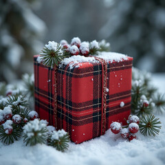 red christmas gift box