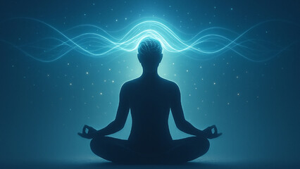 yoga meditation silhouette