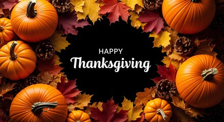 Happy Thanksgiving Day – Bright Pumpkin Feast Table