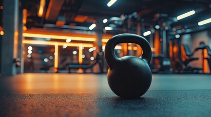 Dark gym kettlebell