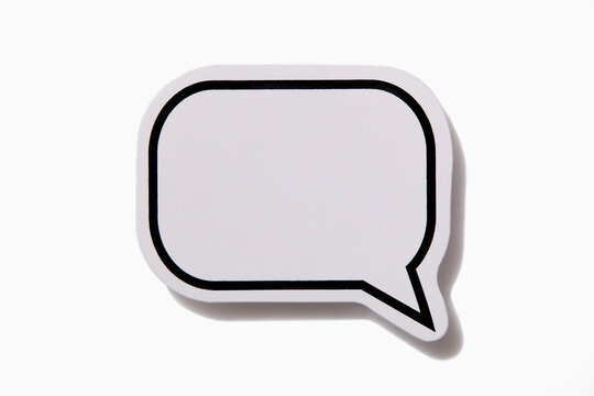 Blank thought bubble on white background
