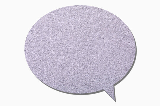 Textured thought bubble on white background