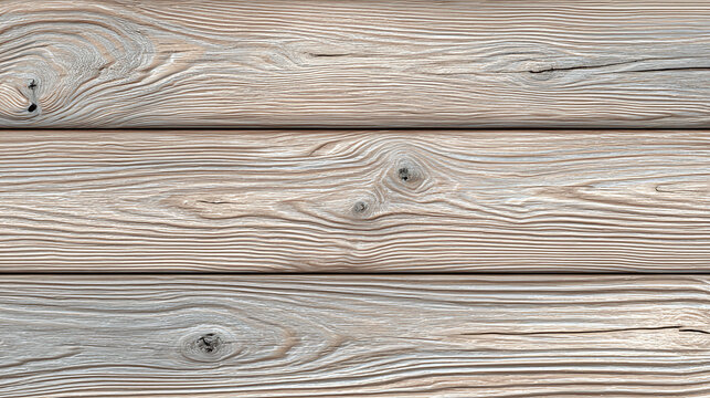 Rustic wooden planks, showing the natural grain and texture of the wood. The image displays a close-up of three horizontal planks, perfect for backgrounds or design elements