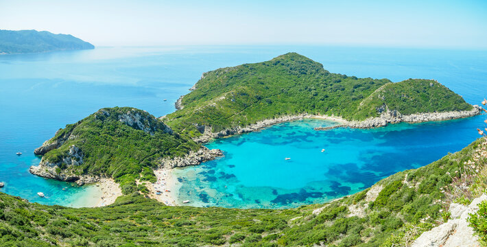 High angle view of Porto Timoni Beach