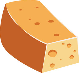 Flat Cheese Illustration