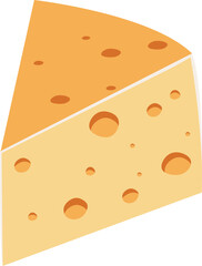 Flat Cheese Illustration