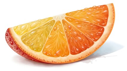 orange slice with water droplets