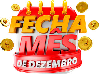 selo 3d super ofertas de dezembro, novembro, fecha mes
