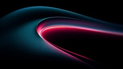 Colorful wave with a blue background. The blue background is a striking contrast to the red and black wave