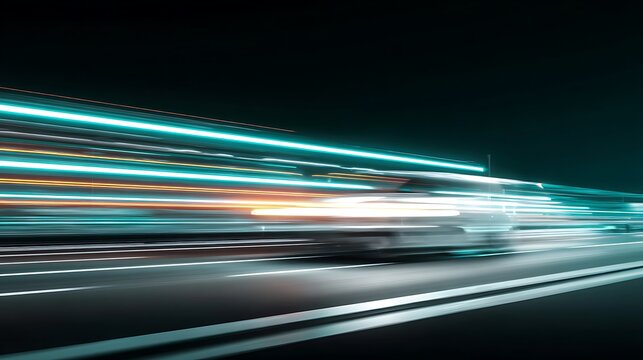 Manga anime style blue speed lines. Speed action, neon lines moving with the speed of light. Fast moving velocity lines on black. Flash action. Blue light trails.