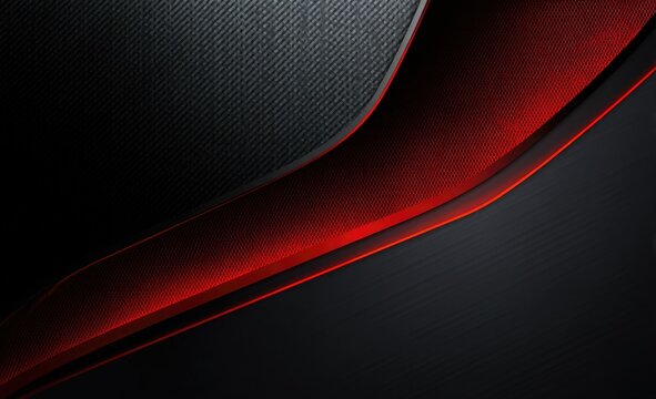 Abstract modern design with black textured background and fiery red accents