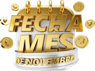 selo 3d super ofertas de dezembro, novembro, fecha mes
