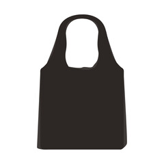 Simple Clipart Shopping Bag black color vector