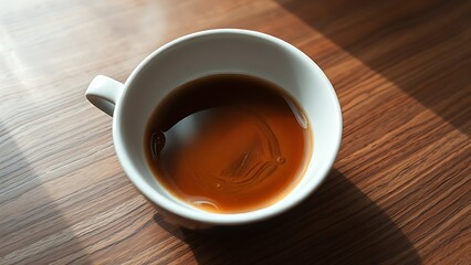 overturned. An overturned cup spills brown liquid across a wooden surface in an organic pattern. bar promotions, beverage menus, designed for product packaging and bar promotions.