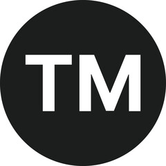 Trademark (TM) Symbol Icon Set. Branding and Commercial Mark. Commercial Use and Goods/Services Mark Icons collection. TM Symbol and Corporate Asset Indicator Collections