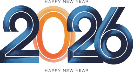 Welcoming the vibrant energy of 2026 with modern brushstrokes and a fresh, optimistic style