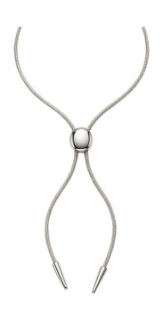 Adjustable bolo necklace featuring a sleek silver slider.