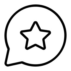 starred message line icon