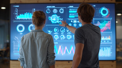 Business meeting data analysis dashboard presentation team collaboration office