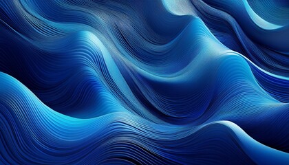 abstract blue gradient wavy lines with modern digital texture