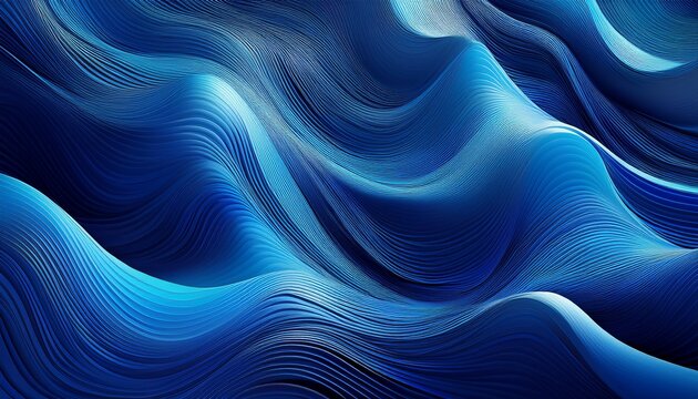abstract blue gradient wavy lines with modern digital texture