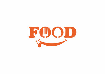 food writing icon illustration vector delicious eating logo