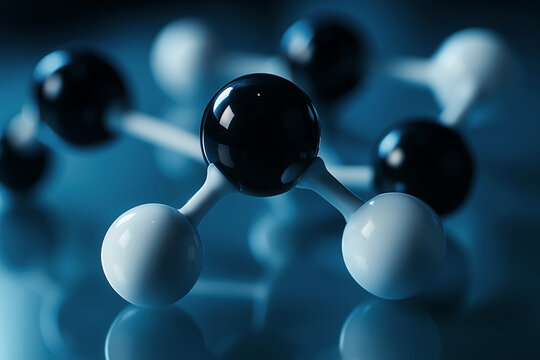Molecular Structure Model: Chemistry and Scientific Research Concept