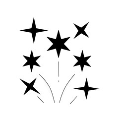 Fireworks isolated on dark transparent background