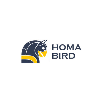 Homa bird logo - vector illustration, homa bird emblem design with shield. Suitable for your design need, logo, illustration, animation, etc.
