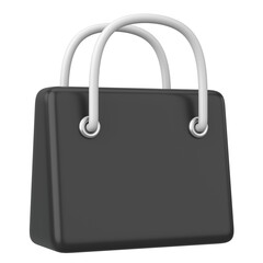 3D shopping bag. 3D illustration.