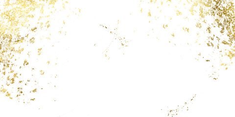 A gold frame made of falling dust adds to the overall effect, making it look like the image is floating in a golden world. Golden shimmering particles border the isolated PNG illustration backdrop.
