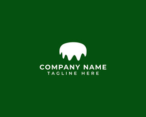 Modern minimalist cake logo.