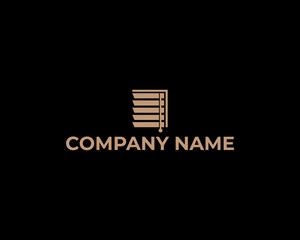 Fototapeta premium Minimalist logo design featuring a window blind