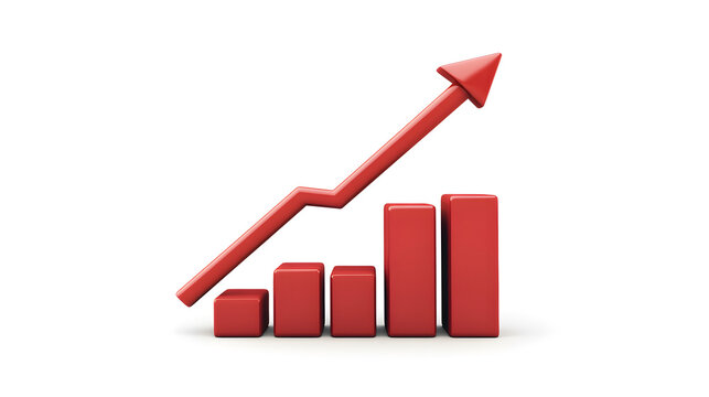 Upward Trend of Bar Chart Representing Growth and Progress