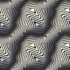 Monochrome Dotted Snake Skin Stripe Pattern