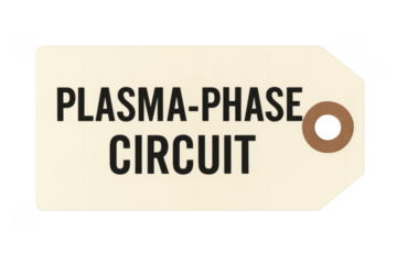 Plasma-phase circuit tag on transparent background